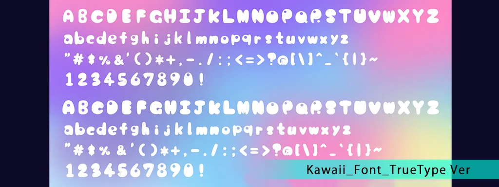 Banner_Kawaii_Font_TrueType Ver_01