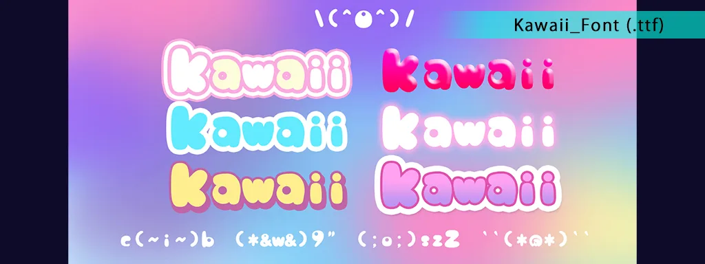 Banner_Kawaii_Font_TrueType Ver_02